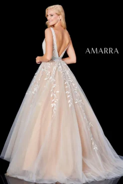 Plunging V-neck Prom Dress Amarra 20404