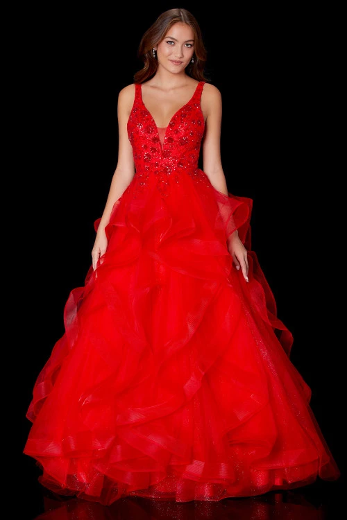 Plunging V-neck Ball Gown Prom Dress Amarra 87334 3 Plunging V-neck Ball Gown Prom Dress Amarra 87334 - Image 3