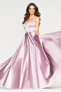 V-Neck Faviana Satin Ball Gown S10252 -Fashion Dress Shop S10252 Mauve Front 98130.1641073721