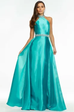 Beaded Choker Neckline Ashley Lauren Pageant Dress 11148