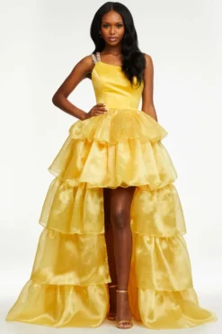 Tiered Organza Skirt Ashley Lauren Prom Dress 11159 -Fashion Dress Shop alauren 11159 a 46753.1643557476