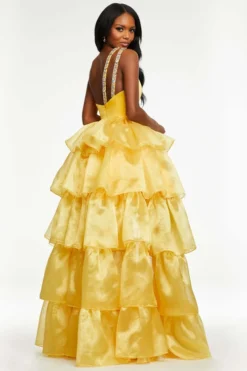 Tiered Organza Skirt Ashley Lauren Prom Dress 11159 -Fashion Dress Shop alauren 11159 b 45484.1643557476