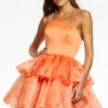 Tiered Organza Skirt Ashley Lauren Prom Dress 11159
