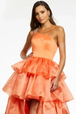 Tiered Organza Skirt Ashley Lauren Prom Dress 11159
