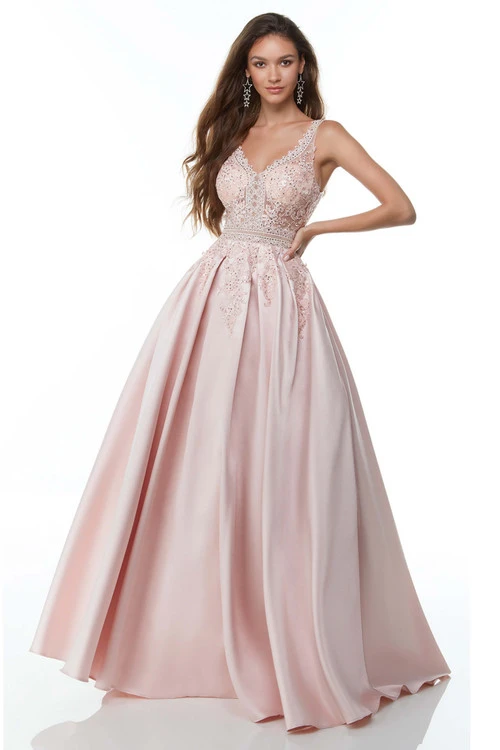 ALYCE PARIS A-Line Mikado Alyce Prom Dress 61080 3 ALYCE PARIS A-Line Mikado Alyce Prom Dress 61080 - Image 3