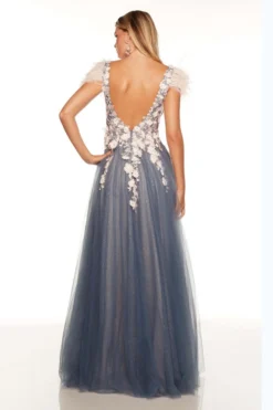 ALYCE PARIS Tulle A-Line Alyce Prom Dress 61306