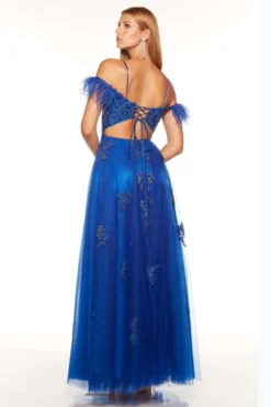 ALYCE PARIS Plunging Tulle Alyce Prom Dress 61323