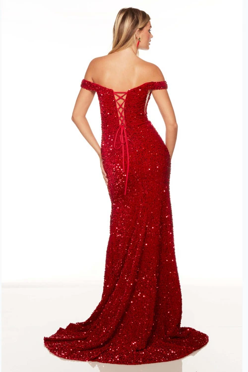 ALYCE PARIS Off The Shoulder Alyce Prom Dress 61343 1 ALYCE PARIS Off The Shoulder Alyce Prom Dress 61343