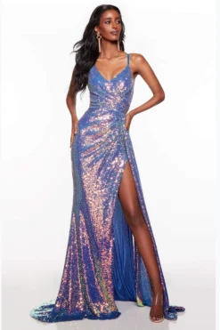 ALYCE PARIS Ruched Sequin Alyce Prom Dress 61354 -Fashion Dress Shop alyce 61354 a 26570.1673575723
