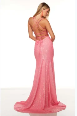 ALYCE PARIS Ruched V-Neck Alyce Prom Dress 61362