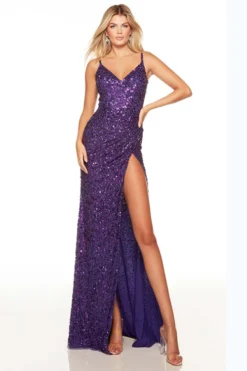 ALYCE PARIS Sheath Beaded Alyce Prom Dress 61366 -Fashion Dress Shop alyce 61366 a 48771.1673575733