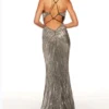 ALYCE PARIS Sequin Halter Alyce Prom Dress 61380