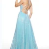 ALYCE PARIS Pleaded A-Line Alyce Prom Dress 61398