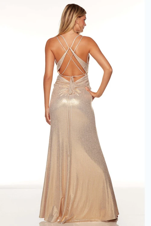 ALYCE PARIS Metallic Jersey Alyce Prom Dress 61425 1 ALYCE PARIS Metallic Jersey Alyce Prom Dress 61425