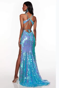 ALYCE PARIS V-Neck Hi-Slit Alyce Prom Dress 61468