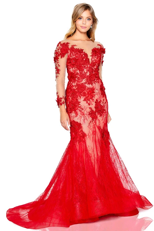 Floral Appliquéd Prom Dress Amarra 20253 4 Floral Appliquéd Prom Dress Amarra 20253 - Image 4