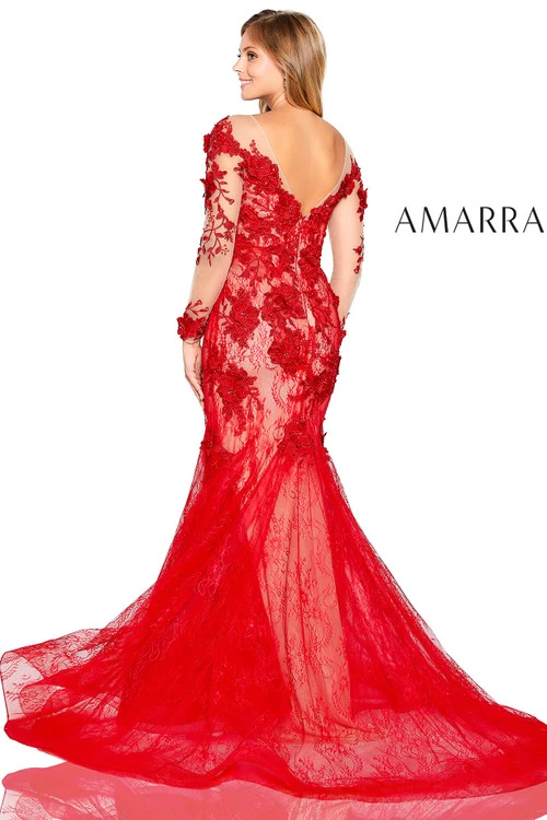 Floral Appliquéd Prom Dress Amarra 20253 2 Floral Appliquéd Prom Dress Amarra 20253 - Image 2