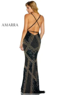 Beaded Patterned Prom Dress Amarra 20933