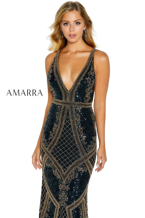 Beaded Patterned Prom Dress Amarra 20933 2 Beaded Patterned Prom Dress Amarra 20933 - Image 2