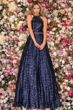 Sequined A-Line Prom Dress Clarisse Couture 5112