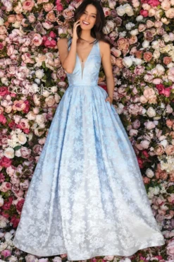 Floral Printed Prom Dress Clarisse 8137