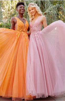 Floral Appliquéd Prom Dress Jovani 02840 -Fashion Dress Shop darkblush02840 07904.1676482811