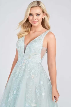 Plunging Neckline Prom Dress Ellie Wilde EW122081 -Fashion Dress Shop ellie EW122081 c 07507.1637001208