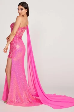 One Shoulder Ellie Wilde Prom Dress EW34020 -Fashion Dress Shop ellie EW34020 b 68589.1668710601