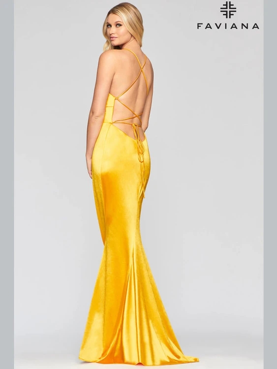 Scoop Neckline Faviana Prom Dress S10375 2 Scoop Neckline Faviana Prom Dress S10375 - Image 2