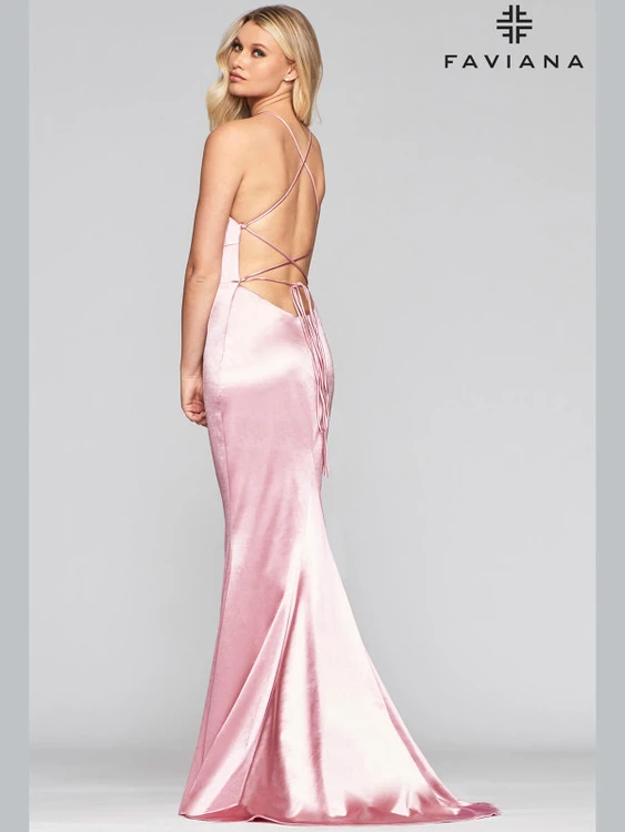 Scoop Neckline Faviana Prom Dress S10375 3 Scoop Neckline Faviana Prom Dress S10375 - Image 3
