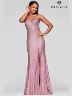 V-neck Faviana Prom Dress S10427