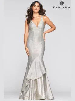 V-neck Faviana Prom Dress S10454