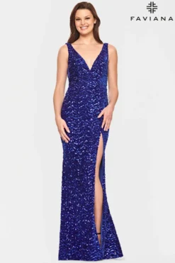 Sequin V-Neck Faviana Prom Dress S10820 5 Sequin V-Neck Faviana Prom Dress S10820 -Fashion Dress Shop faviana S10820 a 07973.1677084568