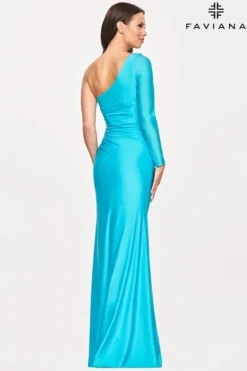 One Shoulder Faviana Prom Dress S10827