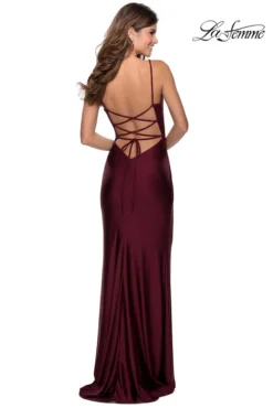 Fitted Jersey Prom Dress La Femme 28421