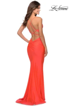 V-neck La Femme Prom Dress 29020