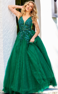 Floral Appliquéd Prom Dress Jovani 02840