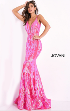 Metallic Sequined Prom Dress Jovani 3263