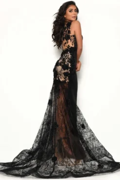 Plunging V-neck Jasz Couture Prom Dress 7005