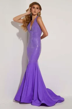 Low V-Back Jasz Couture Prom Dress 7412