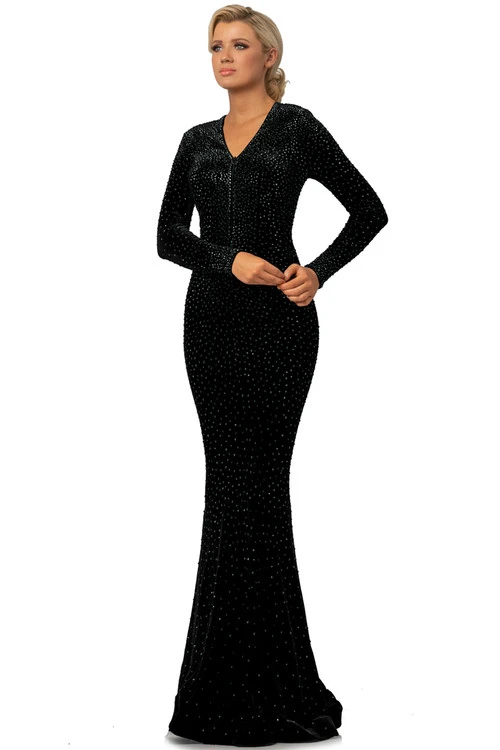 Long Sleeves Prom Dress Johnathan Kayne 2045 4 Long Sleeves Prom Dress Johnathan Kayne 2045 - Image 4