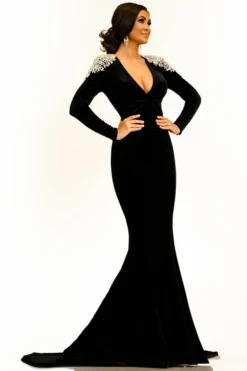 V-neck Pageant Dress Johnathan Kayne 2312 -Fashion Dress Shop kayne 2312 a 23454.1631466440