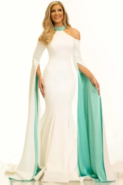 Long Bell Sleeves Pageant Dress Johnathan Kayne 2331