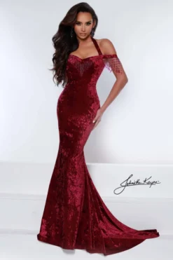 Halter Velvet Johnathan Kayne Pageant Dress 2415 -Fashion Dress Shop kayne 2415 a 50507.1643595500