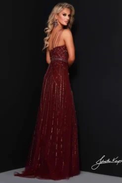 One Shoulder Johnathan Kayne Pageant Dress 2416