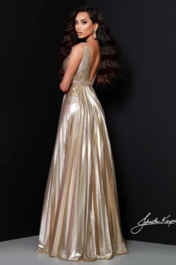 V-neck A-line Johnathan Kayne Pageant Dress 2426