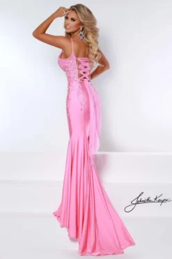V-neck Fitted Johnathan Kayne Pageant Dress 2434