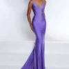 V-neck Fitted Johnathan Kayne Pageant Dress 2445