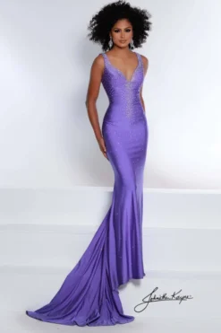 V-neck Fitted Johnathan Kayne Pageant Dress 2445
