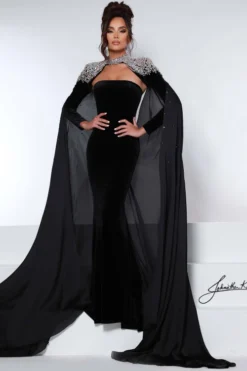 Long Sleeves Strapless Johnathan Kayne Pageant Dress With Cape 2453 8 Long Sleeves Strapless Johnathan Kayne Pageant Dress With Cape 2453 -Fashion Dress Shop kayne 2453 c 48127.1643595856